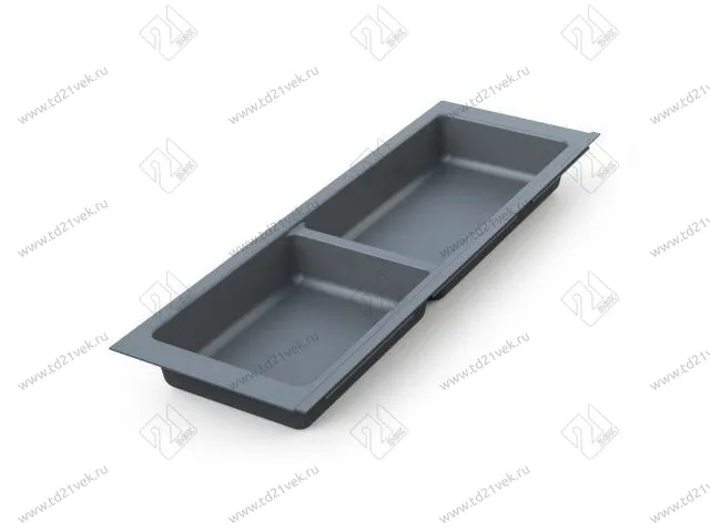 105-83-05-309 Лоток для столовых приборов Mesan TrayBond, 2 отдела,(Ш157хГ480-444хВ45) антрацит <5/60/80> 1