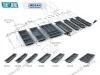 105-83-04-302 Лоток для столовых приборов Mesan TrayBond, 1 отдел, (Ш157хГ480-444хВ45) белый <5/80> превью 4