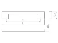 UZ-819128-12 Ручка UZ-819 L-128 черный хром <20>