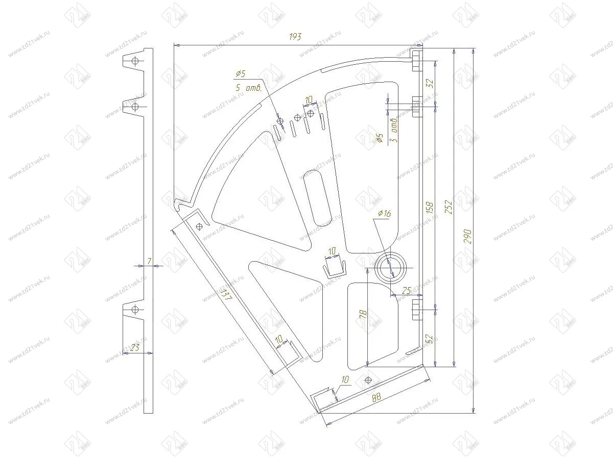 Механизм для обувниц двойной, коричневый 2