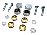 Зеркалодержатель, d14мм, сталь, хром (1компл.= 4 шт.+ саморезы)