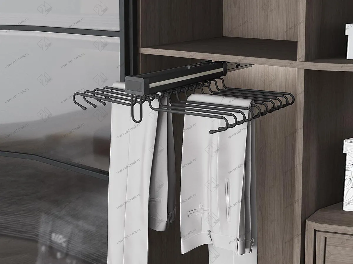 S-6723-A Брючница в базу 700 мм, Starax, (610х460х145 мм), алюминий, антрацит 1