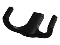 Крючок двухрожковый, черный матовый, V LORD, в комплекте: саморез 2 шт., крепёжная планка, ключ