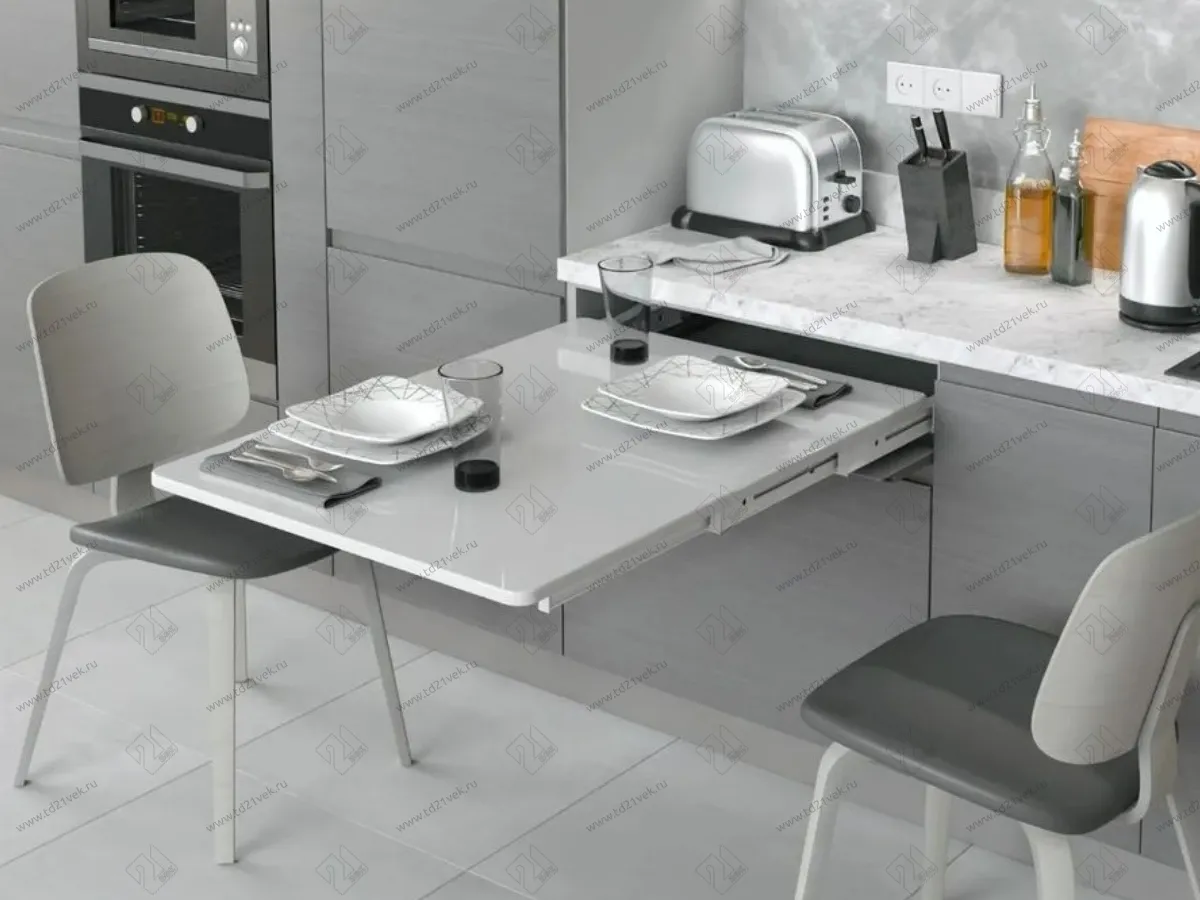 S-2143-W Механизм Starax для выдвижной столешницы
 в базу 900 мм (864х500х100 мм), белый 1