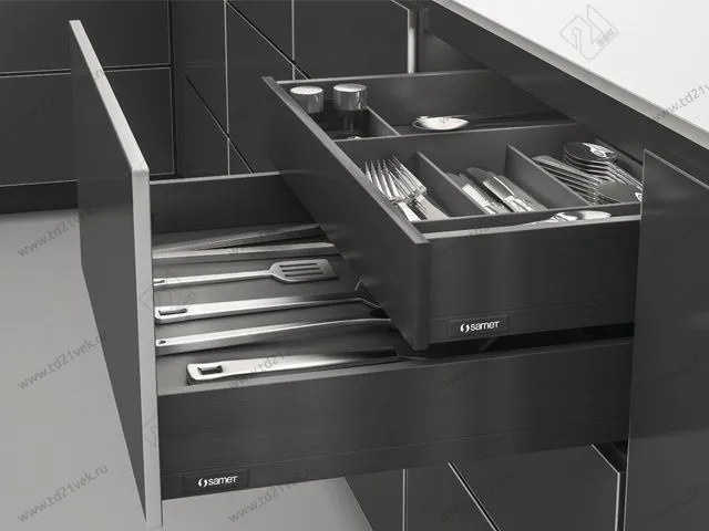 12716813850776 / 12716813850745 FLOWBOX L450 мм / H192 /16 (антрацит) с довод. (pack) <6> 3