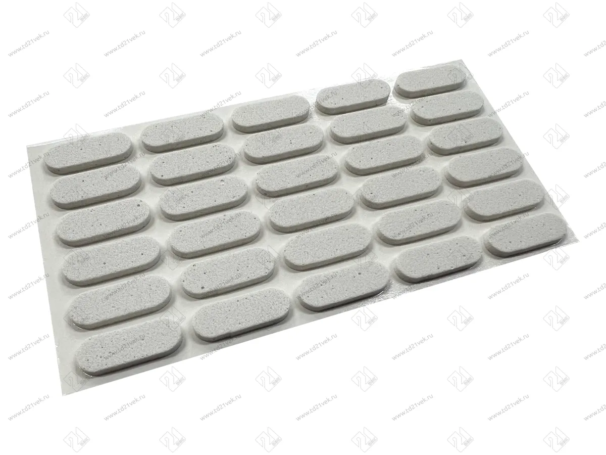 Амортизирующий элемент Pacific PC 2871 (22*8*2мм) овальный белый WH (30шт на листе) <25/1000> 1