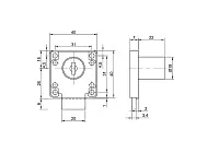 Замок №138, никель, БЕЗ ОТВЕТНОЙ ПЛАНКИ <12/240>