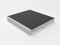 Цоколь кухонный 4м с силик.пр., черный H-100 <15>