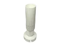 104-01-22-302 Ножка Mesan цокольной опоры с основанием h: 100мм, (95-125мм) белая <400>