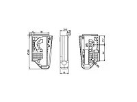Навес мебельный регулируемый, ABS, левый, пластик, белый
