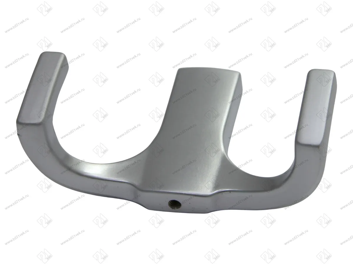 Крючок двухрожковый, хром матовый, V LORD, в комплекте: саморез 2 шт., крепёжная планка, ключ 1