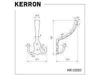 KR 0050 BL  Мебельный крючок, матовый черный  <40/240>