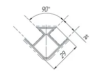 Угловое соединение 90гр. / H150мм, белый <20>