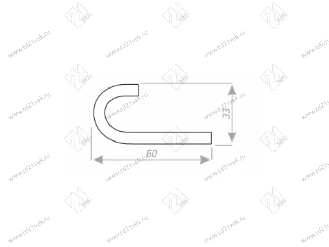 Крючок однорожковый черный матовый 2