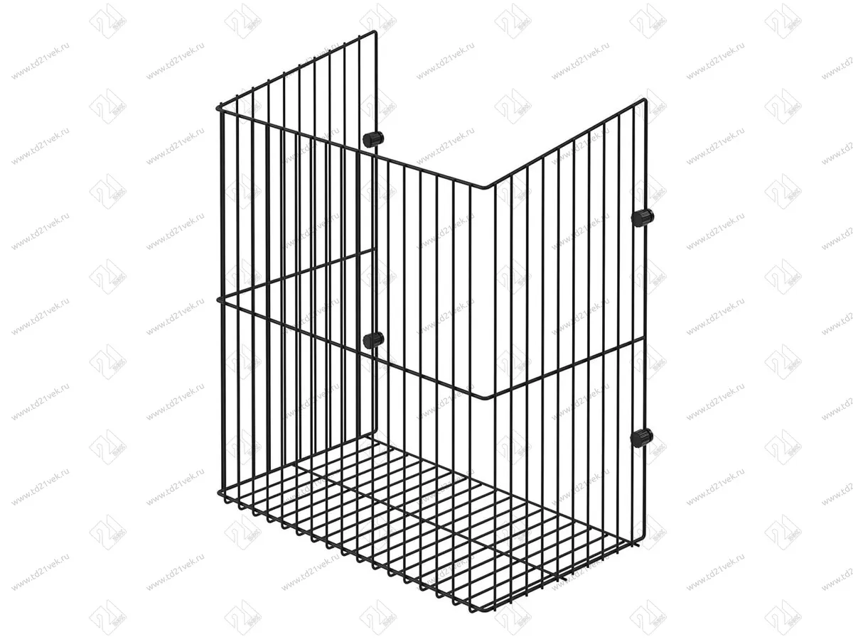 S-8014-A Корзина для белья в базу 450 мм, Starax, с креплением на дверцу, (380х260х500), антрацит 3