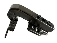 Петля угловая 90°, 48мм, планка Н=2, 3D, CLIP-ON, 2 накладки+4 самореза., с доводчиком, черный