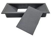 Заглушка кабель-канала, 156х66х22мм, темно-серый