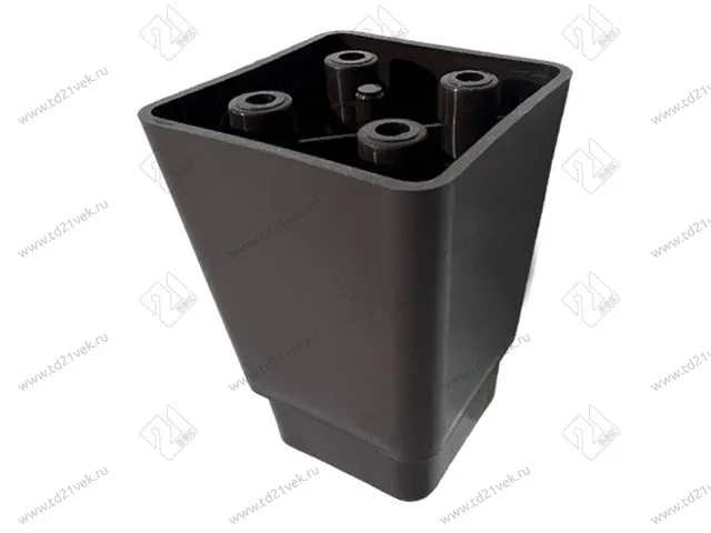 Опора декоративная трапециевидная H100 мм, 70х70 мм, диаметр отверстий 7 мм, венге 1