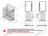 S-2791-C Бутылочница 350, Starax, 3-х ярусная, направляющие Blum Tandem, (305х470х635 мм), с доводчиком, полное выдвижение, левая превью 3