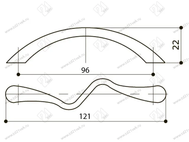 Скоба "Оскар" 5013eco/96 змея<5121-05>(золото)<100/800> 2