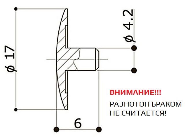 Заглушка под эксцентрик№22(черный) (1 упак=1000 шт ) <1/15>