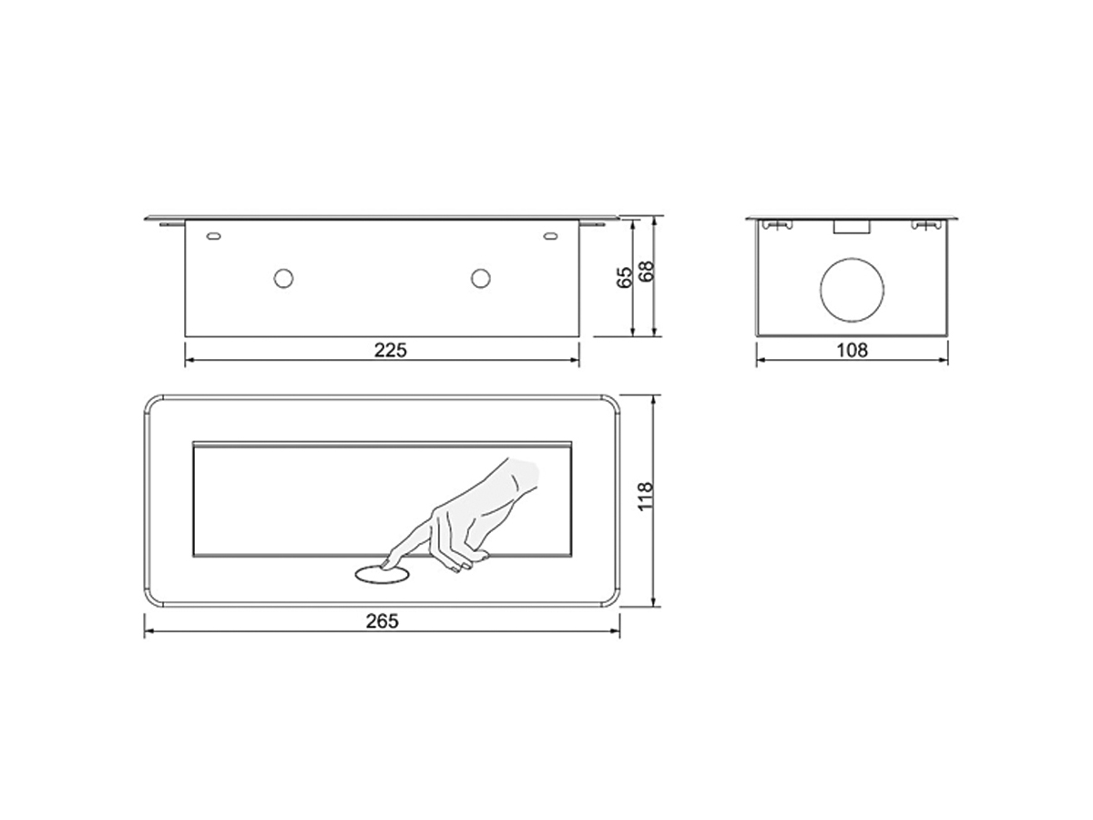 11.800.02.036 Блок роз.выдв.гориз,сер,роз-ки 2хEU;2xUSB3,0; 1xLAN;2xHDMI,265х118х66мм,каб. с вилк. 2м