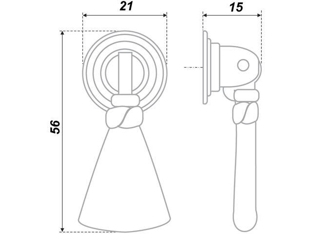 RC033MAB.3 Ручка-кнопка, матовая старинная латунь <50>