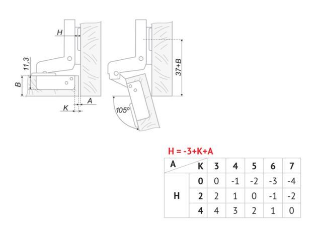 H100C02/0112 Петля Boyard 16 мм + планка H=2 <200>