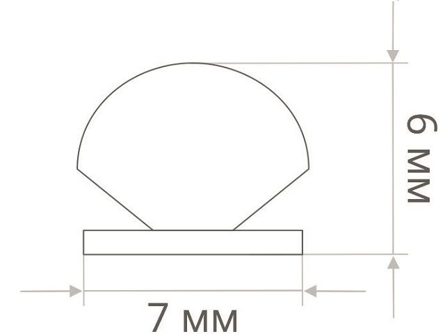 Уплотнитель щёточный ш7х в6мм 4Р MEPA (моноколор) (светло-серый/серебро) <10м/бухта-150м> шлегель/ щетка самоклеящаяся/ буферная лента/ уплотнитель/ Schlegel