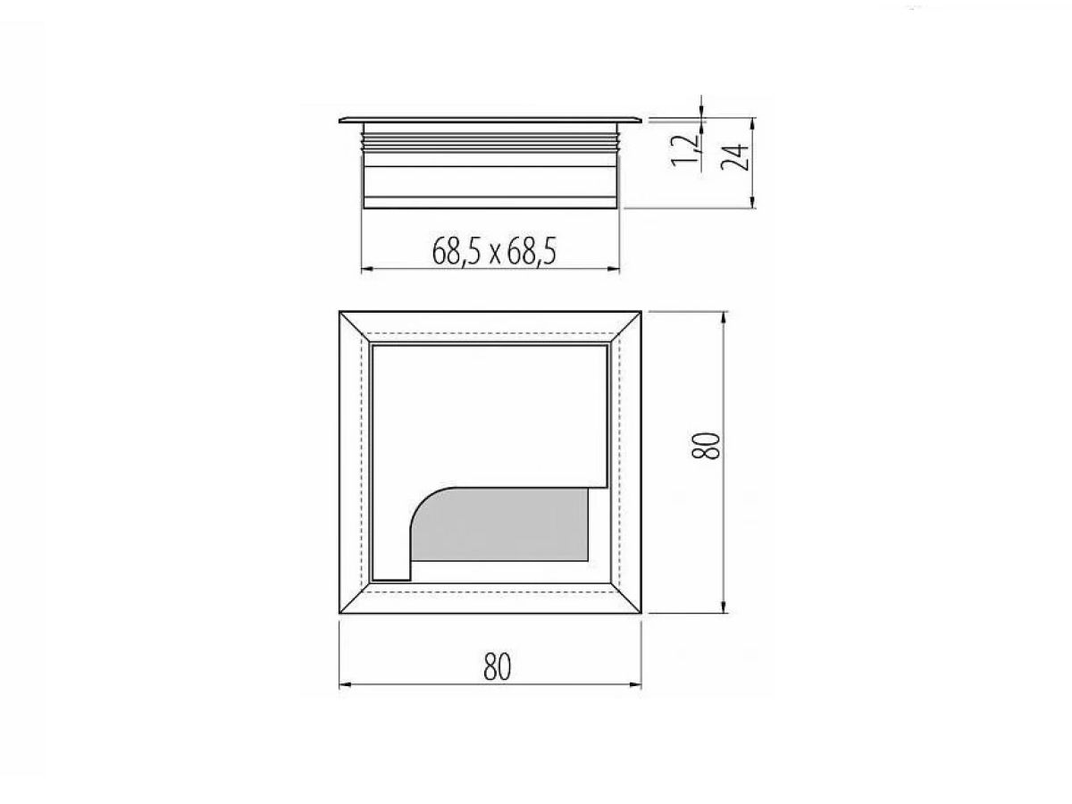 LB-K80X80-05 Кабель-канал Мерида GTV, 80x80 мм, анодирован натур. <30/180>