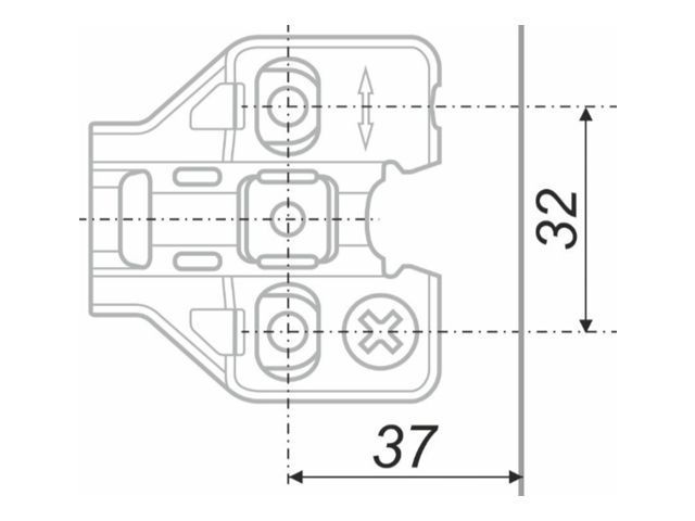 H5010 Планка с эксцент-ком для NEO (H=0 мм) <400>