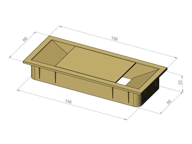 Заглушка комп.отеч. 156X66X22мм (светло-серый)