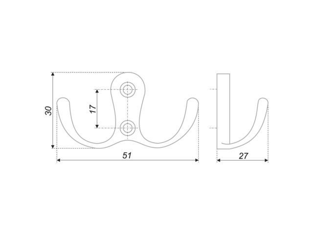 K207GP.7 Крючок мебельный K0730 золото  <50>