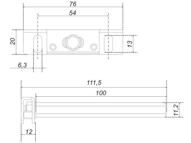 P701ZN.0 Полкодержатель скрытого крепления цинк <150> 2