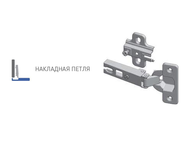 ZP-BICN090ZE Петля накладная GTV c евро, с отв. пл., 48/35мм, Н0 никель (сталь), <250> 4