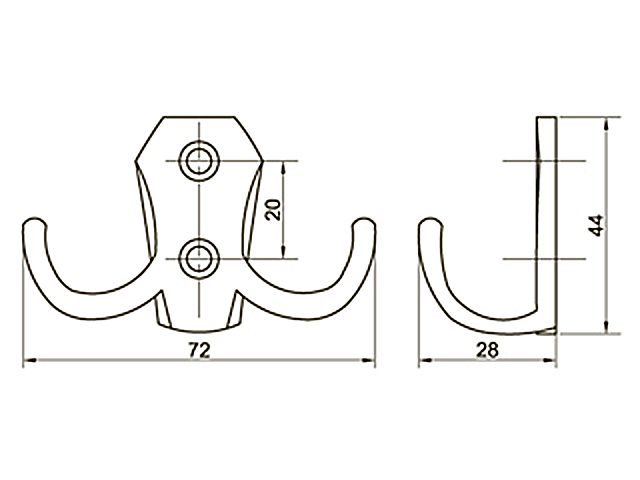 KR0020 AC Крючок античная медь <70/420> 2