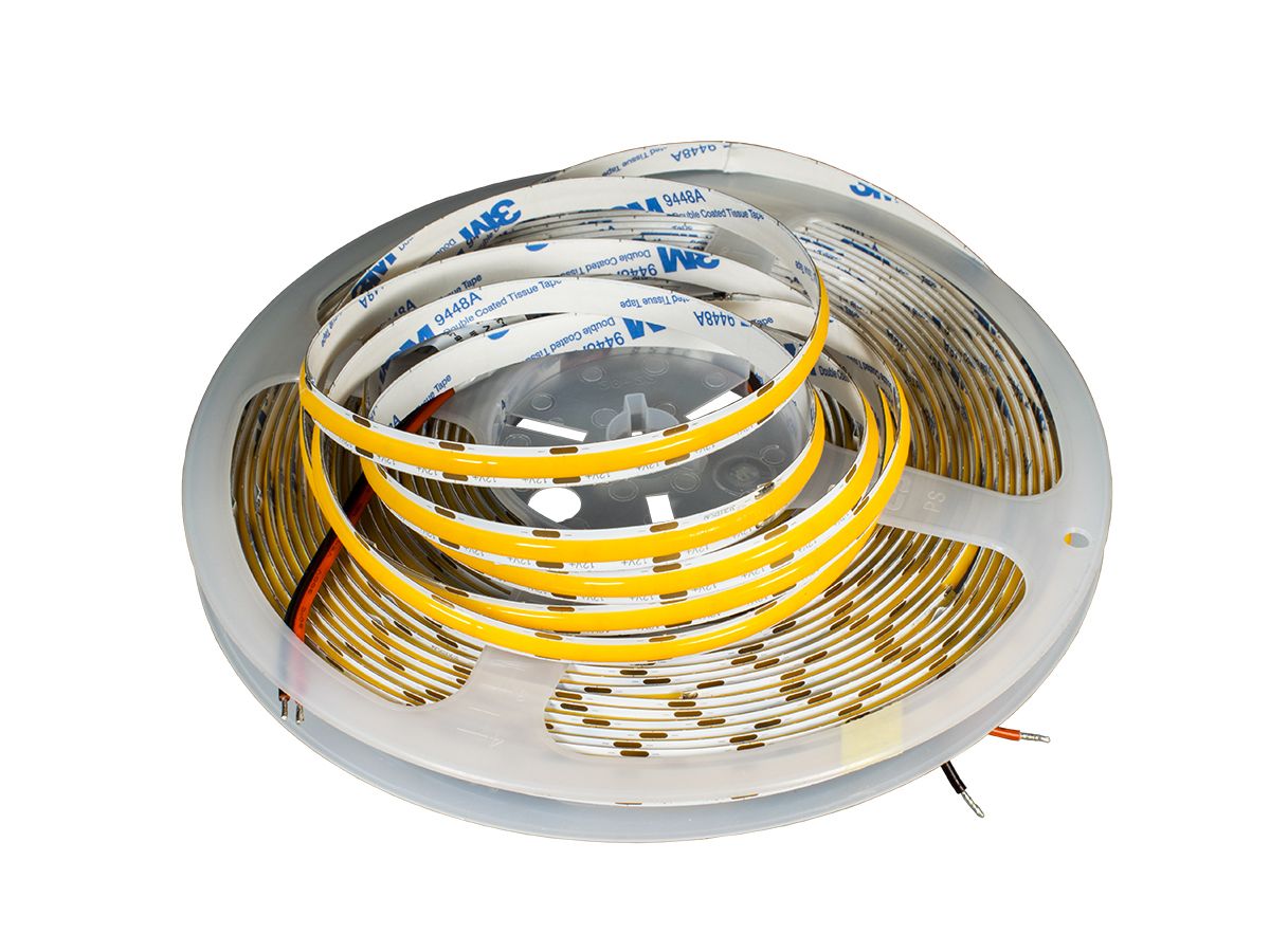 04.800.00.063 Лента M3, COB LED, IP20, 252LED/м, 6000K-6500K, холодный белый, 12В, 10Вт/м, 1100Лм/м, CRI>80, 5м х 8мм