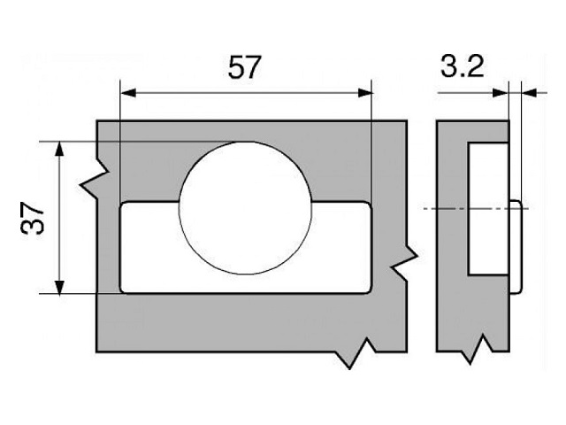 91M2550 Петля Modul накладная 100 гр. <1/250>