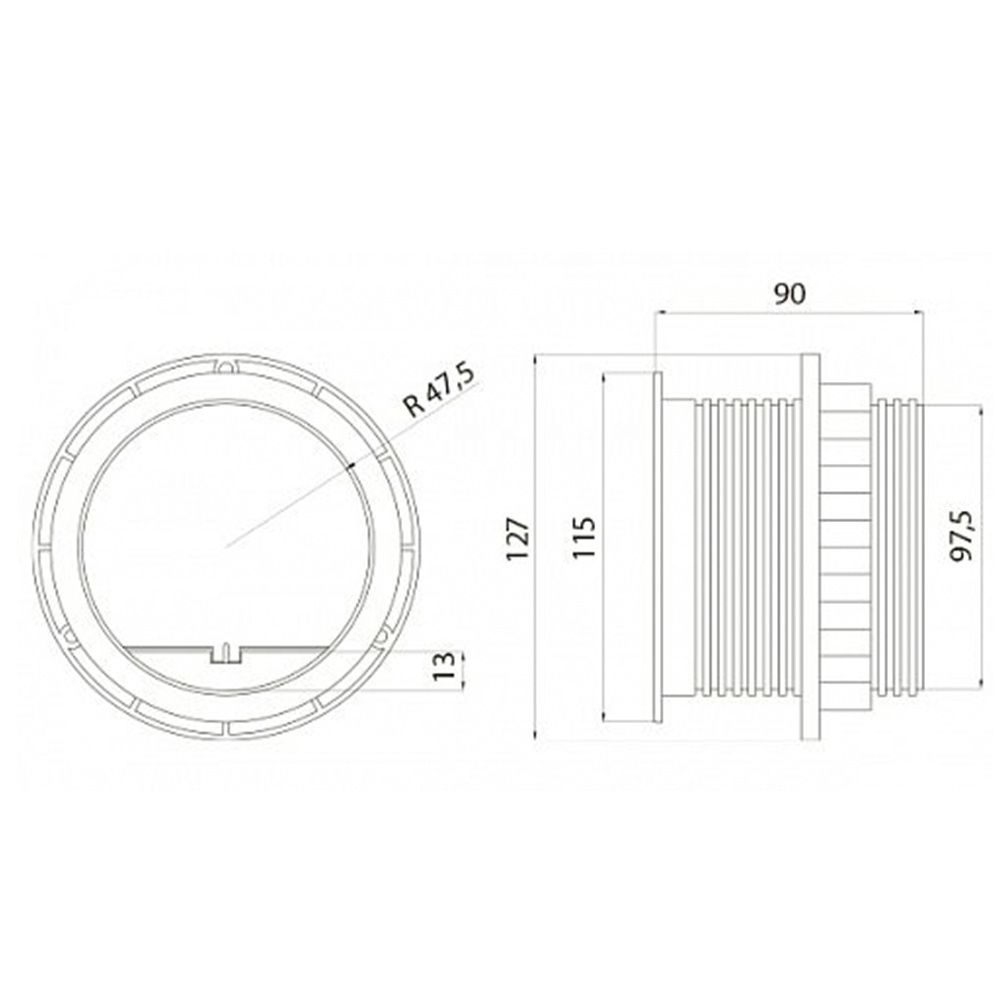 AE-BPW1S2UCH-80 удлинитель настольный charger врезной - 1 розетка schuko, usb 5v2a, кабель 1,5м, цвет серебро <1>