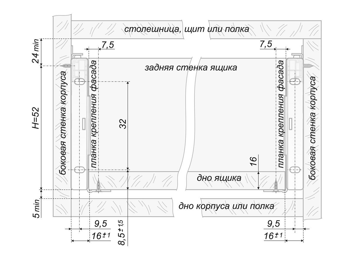 MB05401W/500 Металлобокс 500 мм, белый <10>