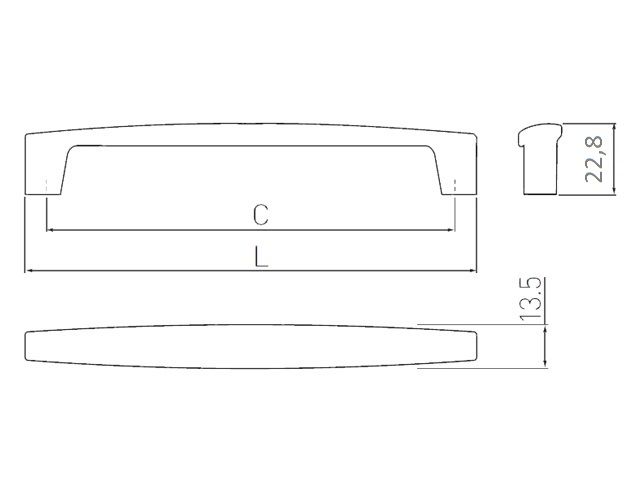 UZ-TIVOL-192-01 Ручка TIVOLI C=192мм хром <25>