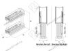 S-2444-C Бутылочница 250, Starax, 2-х ярусная, направляющие Blum Tandem, (203х475х495 мм), полное выдвижение, правая превью 3