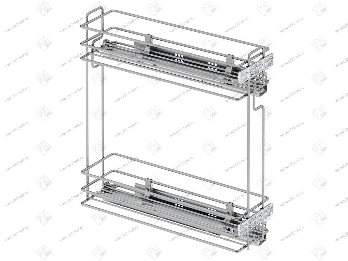 S-2444-C Бутылочница 250, Starax, 2-х ярусная, направляющие Blum Tandem, (203х475х495 мм), полное выдвижение, правая 2