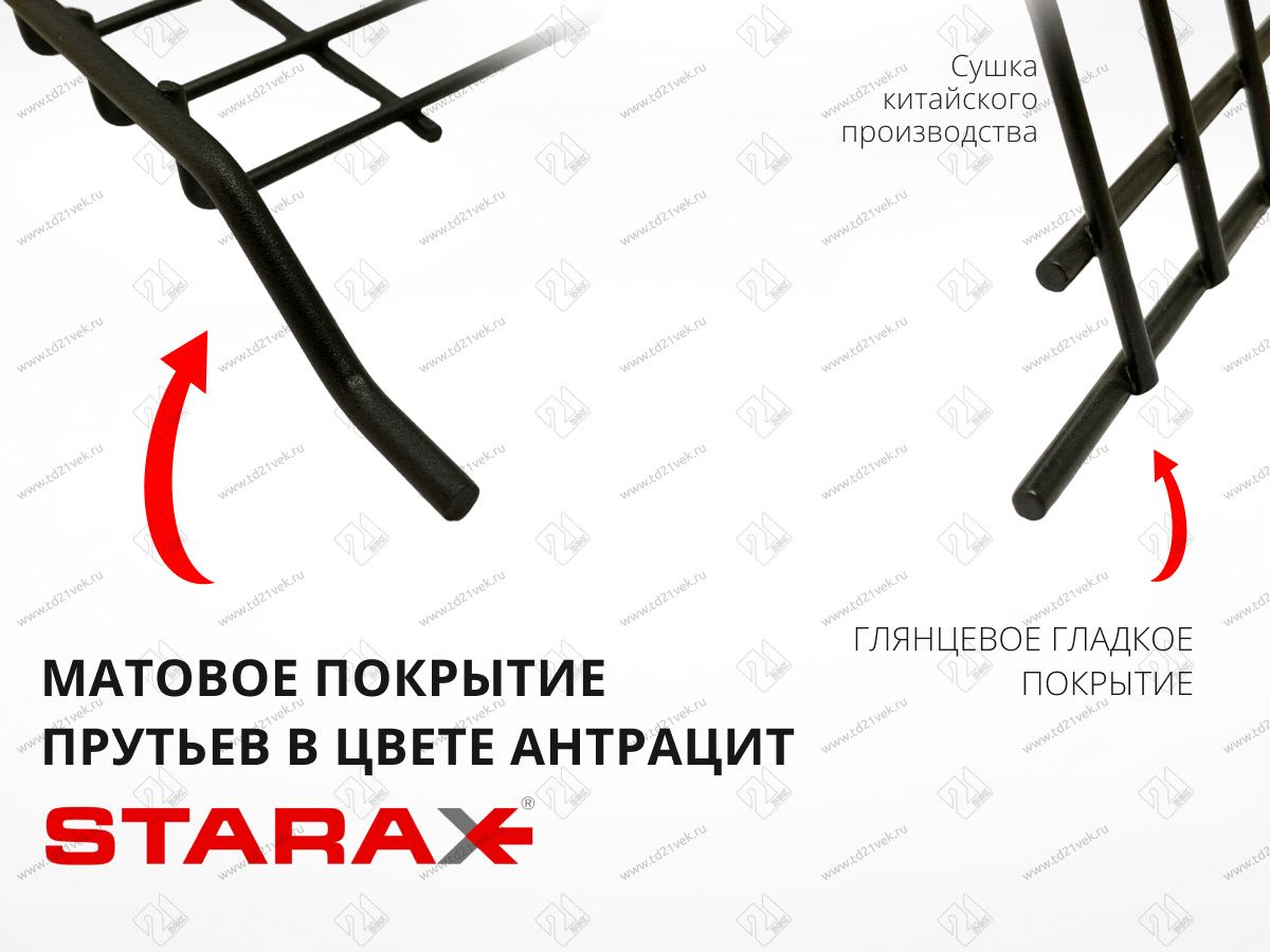 S-5162-C-16-1 Посудосушитель двойной с 1 поддоном в базу 900 мм, Starax (860х295-345 мм), хром 11