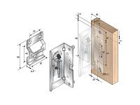 105-02-24-403 Подвес Mesan 3D(угловой) 2мм (под присадку)(2подв.+2пласт.+крепеж)цинк <25>