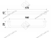 RS293BL.4/160 Ручка-скоба 160 мм , чёрный матовый <25/250> превью 2