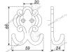 K210AB.6 Крючок мебельный старинная латунь <25> превью 2