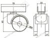 Опора колесная 414 нагрузка - 35 кг d=50, h=50 <50/300> превью 2