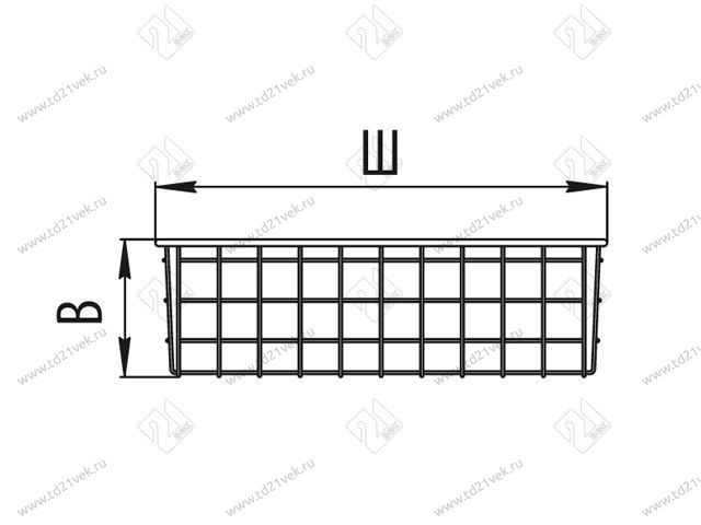 Корзина сетчатая 120*450*450 мм, белый <4> 2