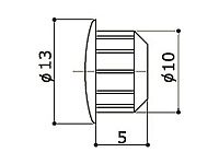 Заглушка d=10 мм. №12(светло-коричневый)<1000>коробка